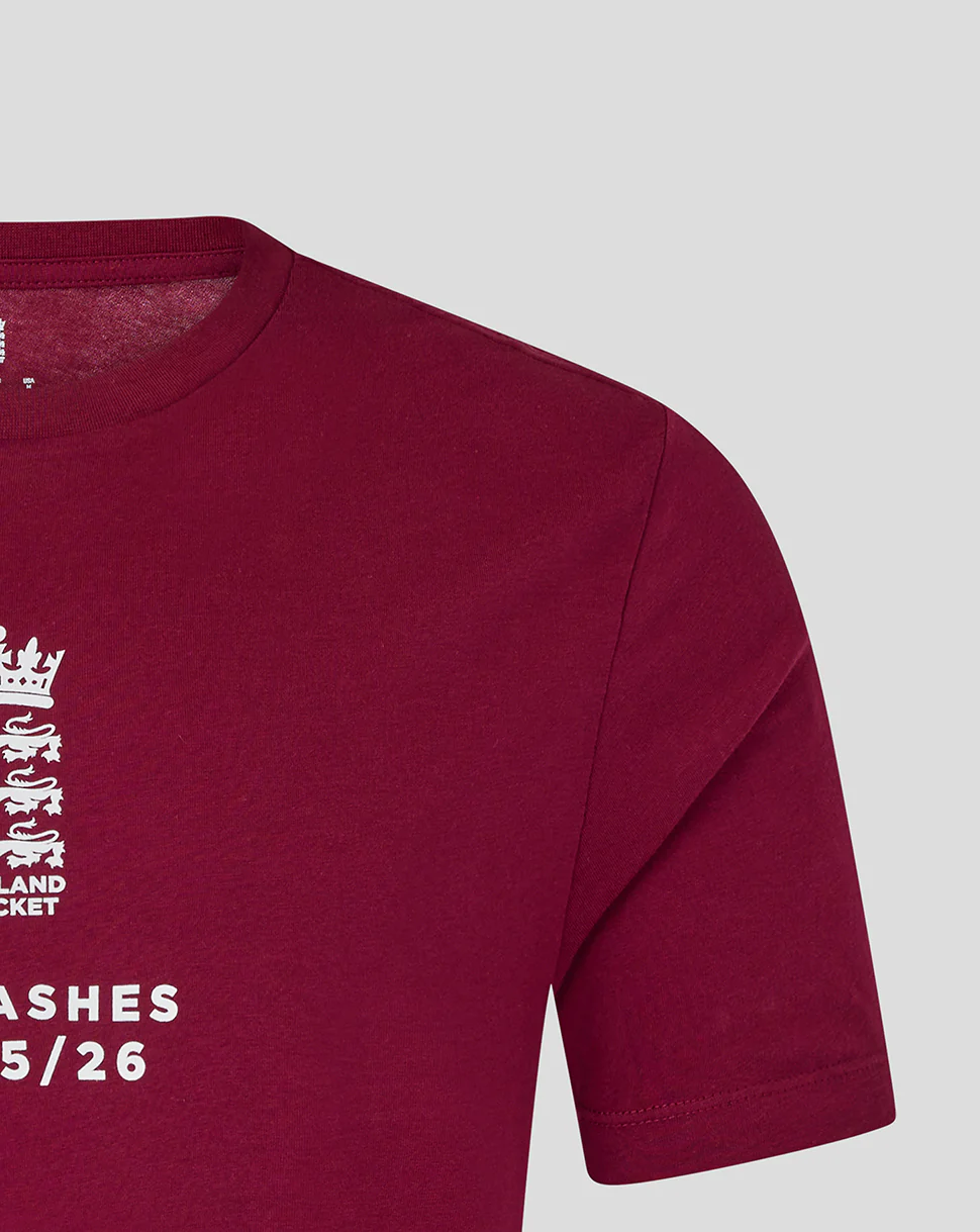Adults 25/26 Essentials Ashes T-Shirt - Burgundy - Image 3