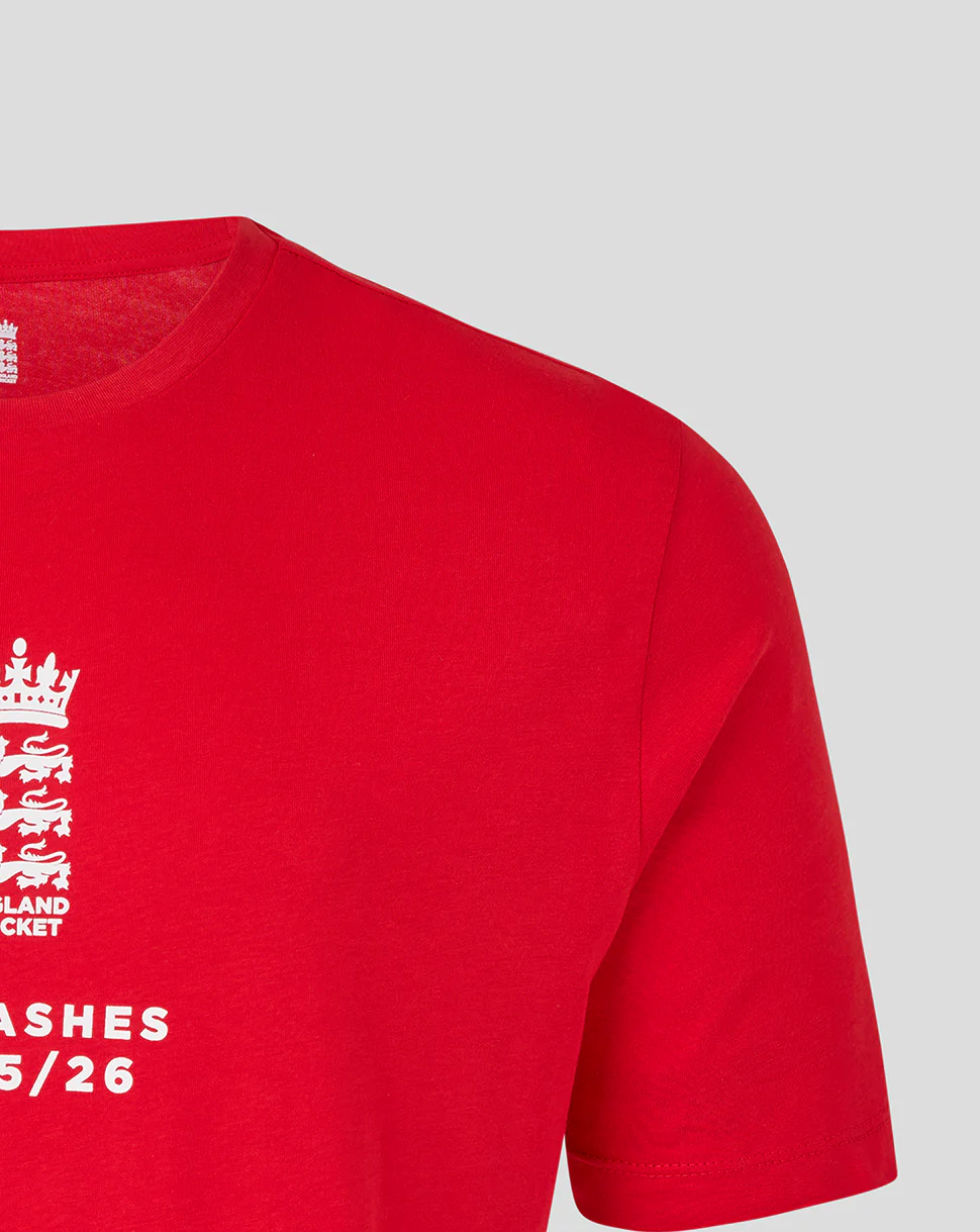 Adults 25/26 Essentials Ashes T-Shirt - Red - Image 3