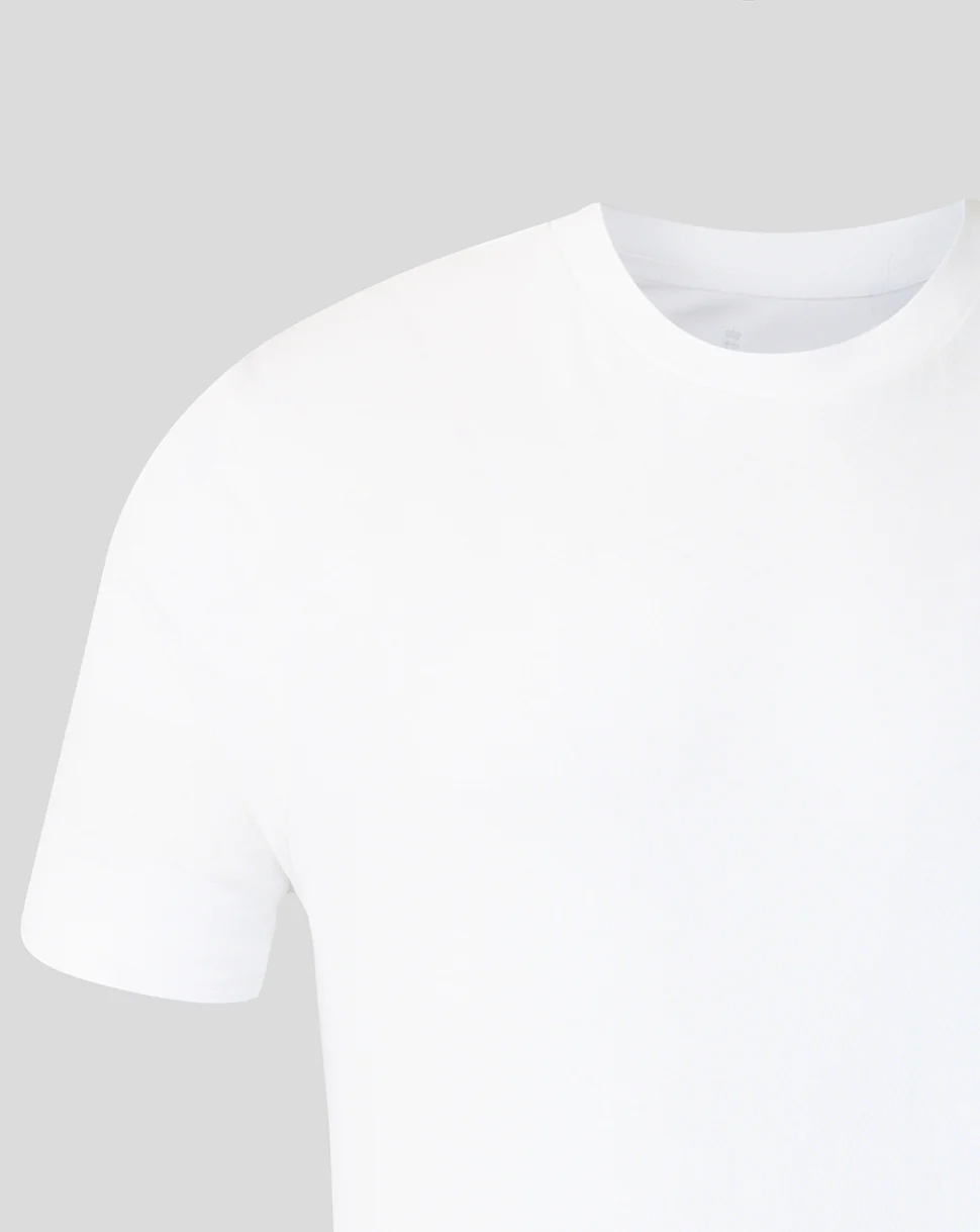 Adults 26/27 Essentials Crest Short Sleeve T-Shirt - White - Image 3