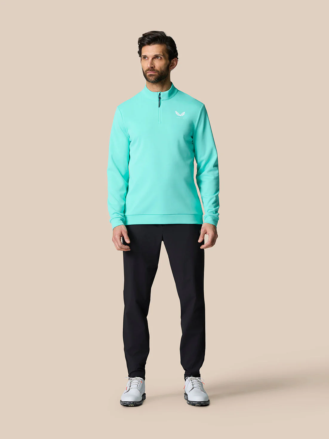 Golf Club Classic Quarter Zip Top - Light Aqua - Image 5