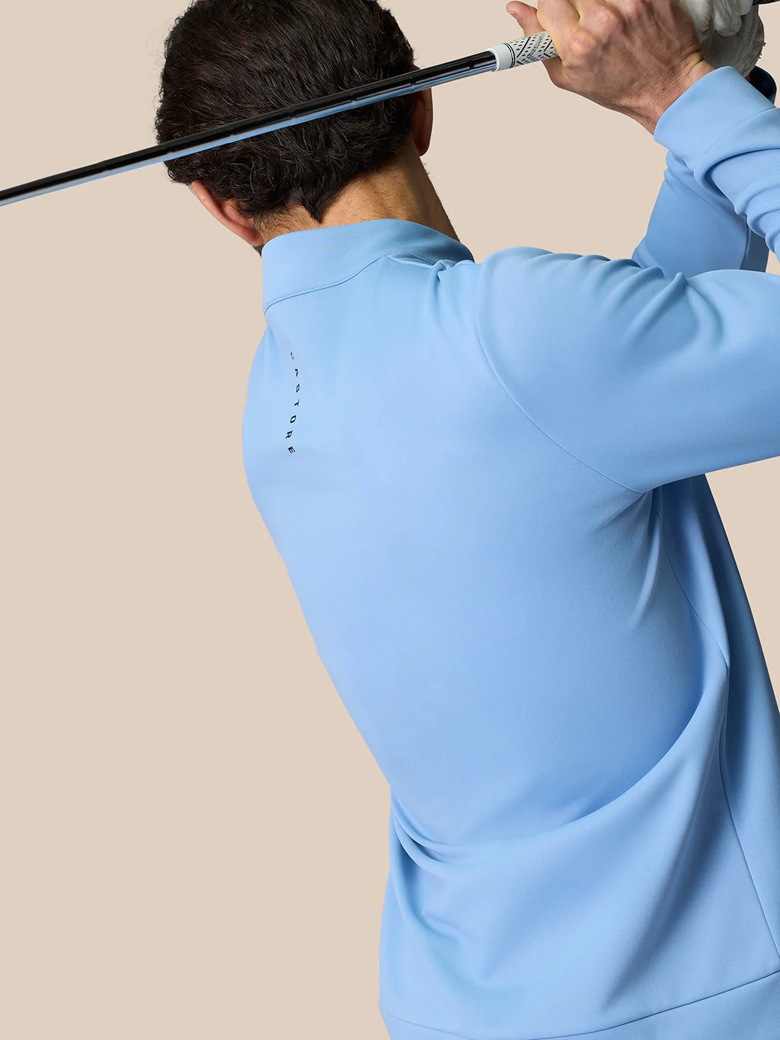 Golf Club Classic Quarter Zip Top  - Sky Blue - Image 4