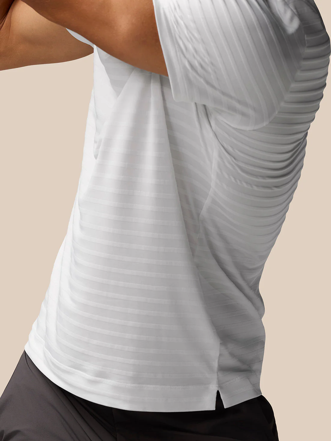 Golf Pinnacle Pique Stripe Polo - White - Image 4