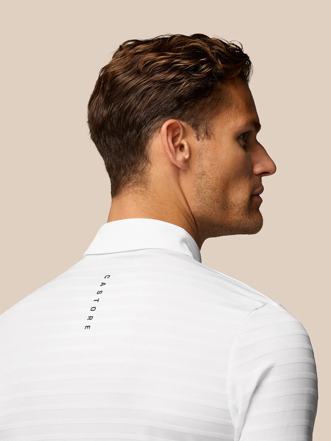 Golf Pinnacle Pique Stripe Polo - White - Image 5