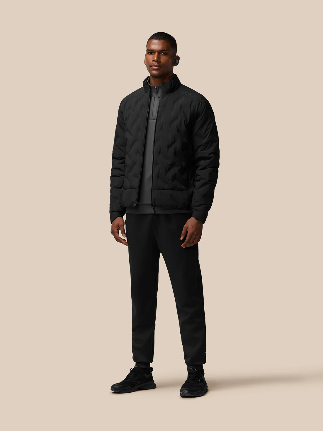 Padded Jacket - Black - Image 4