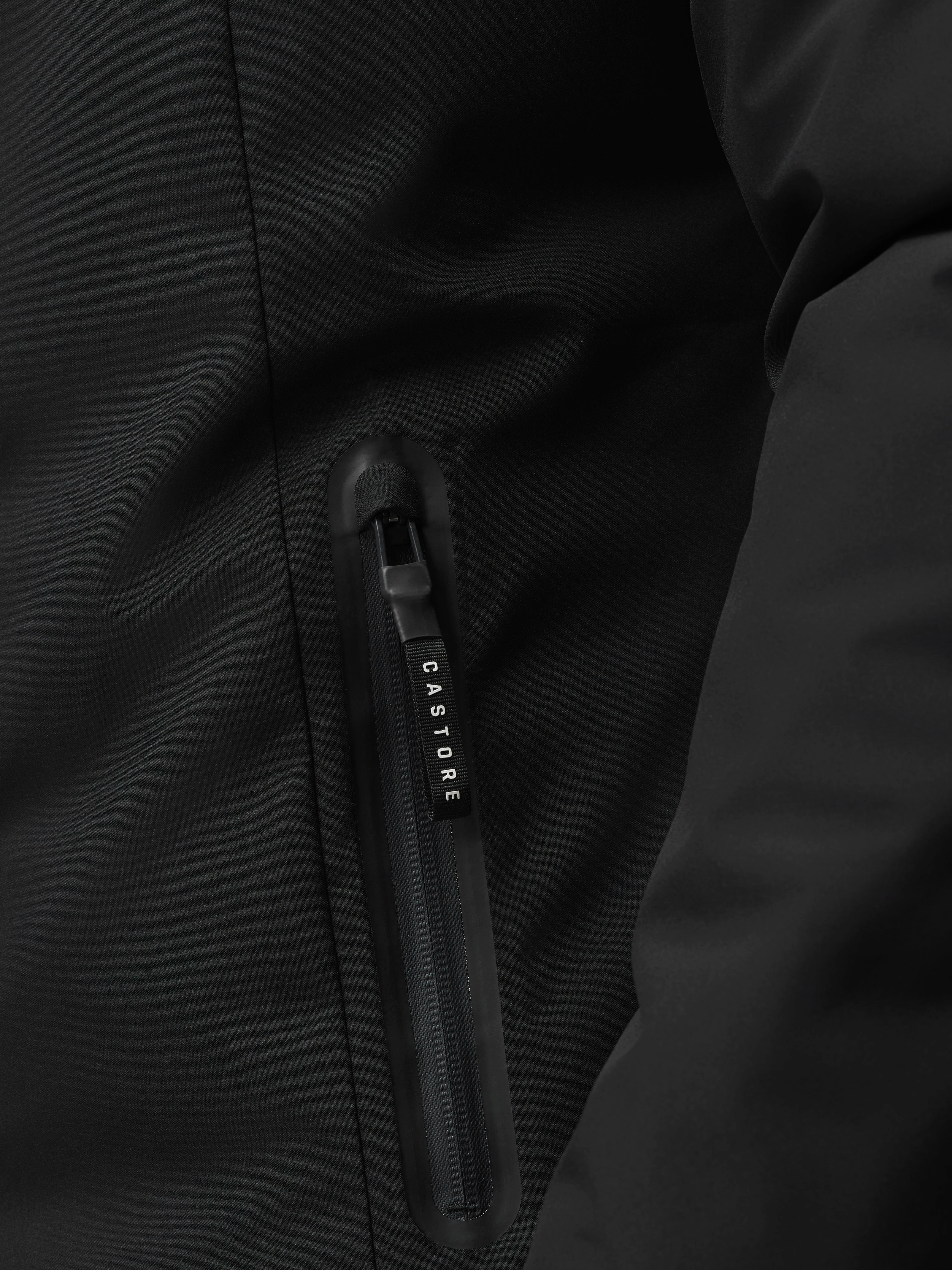 Longline Wadded Jacket - Black - Image 5