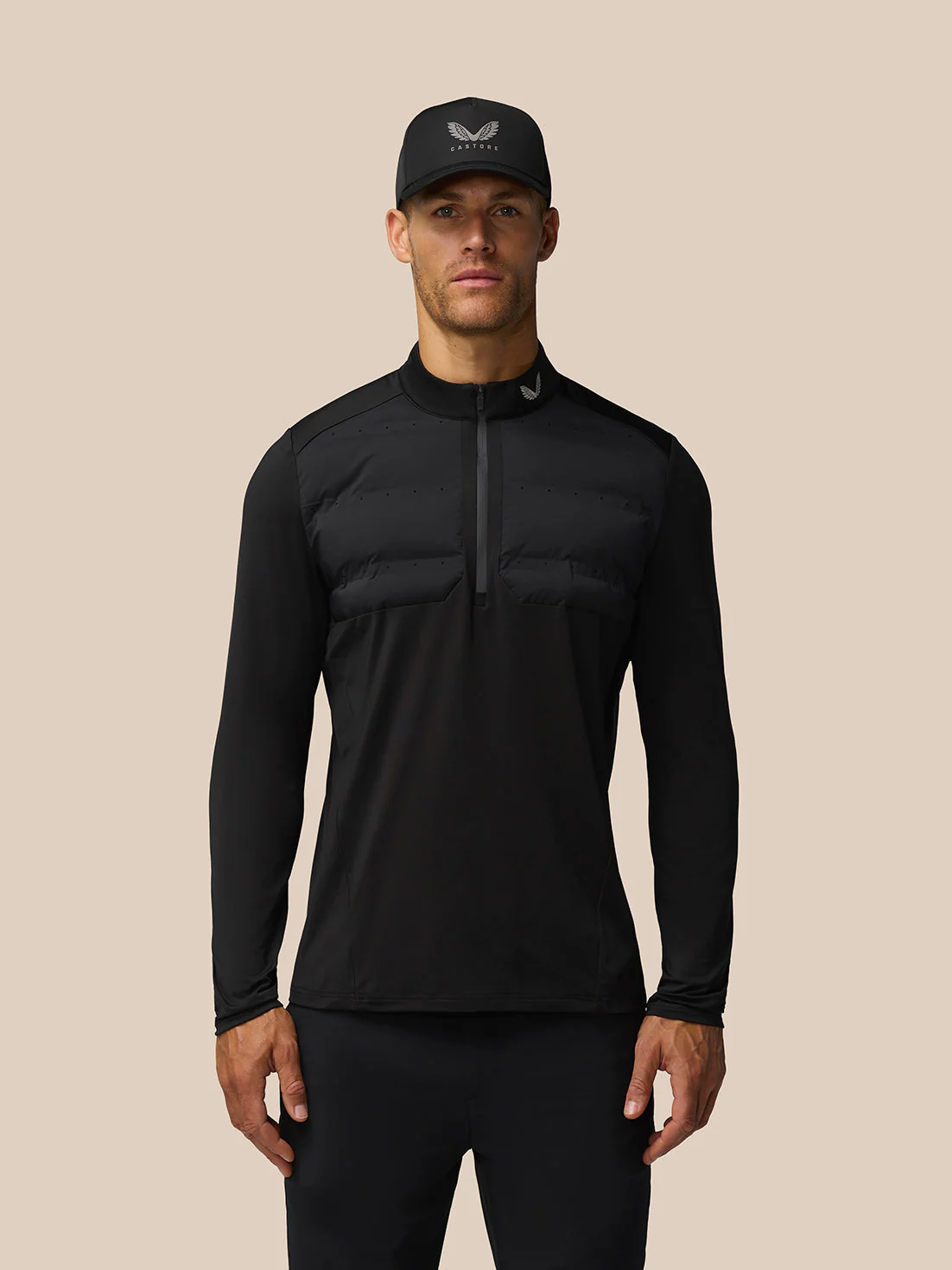 Golf Pinnacle Lvs Hybrid 1/2 Zip Top - Black/Alloy