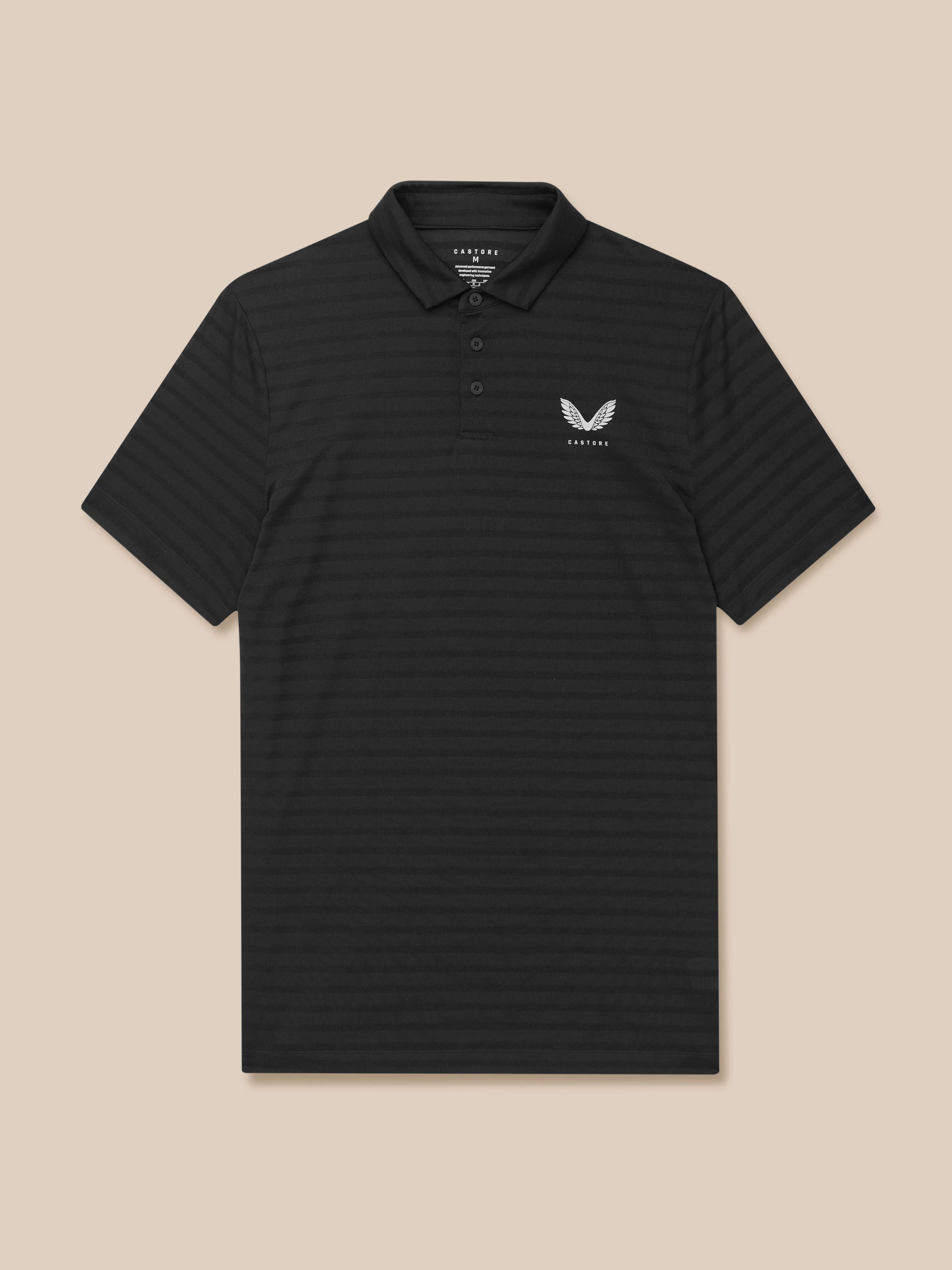Golf Pinnacle Pique Stripe Polo - Black/Alloy - Image 8
