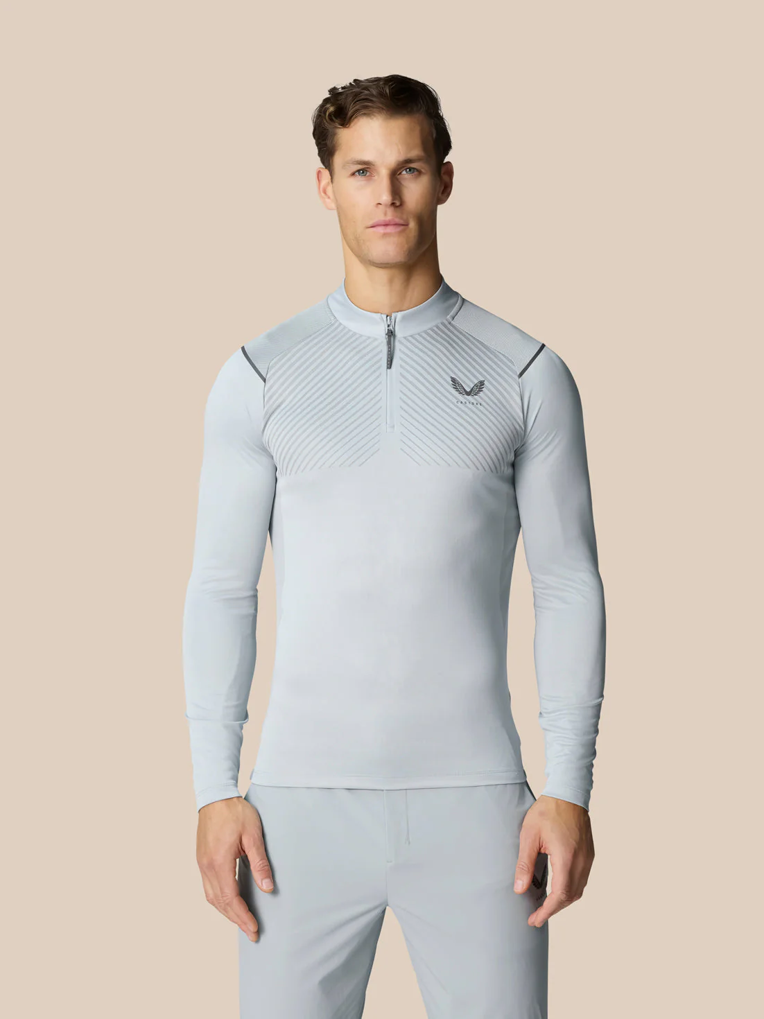 Pinnacle Lvs 1/4 Zip Top - Mid Grey