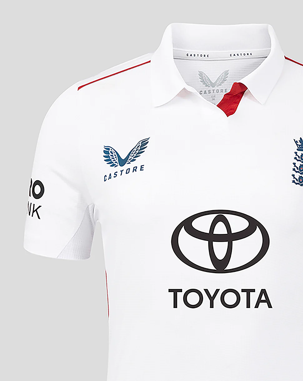 Womens 26/27 England Cricket Test Short Sleeve Shirt - White - Image 4