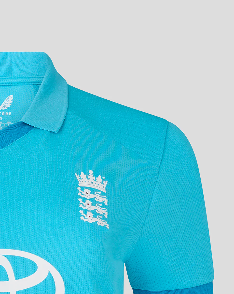 Womens 26/27 ODI Replica Short Sleeve Shirt - Blue - Image 7